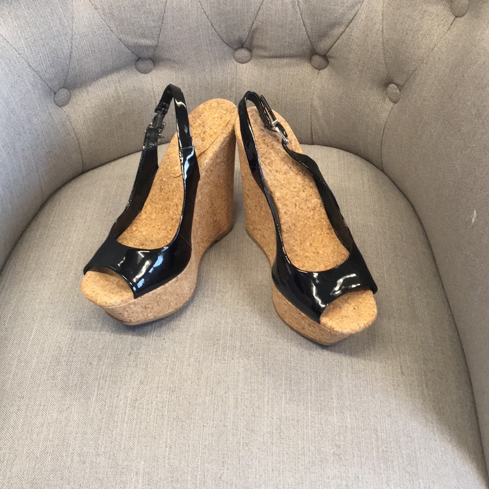 Jessica Simpson cork wedge sandal 7.5